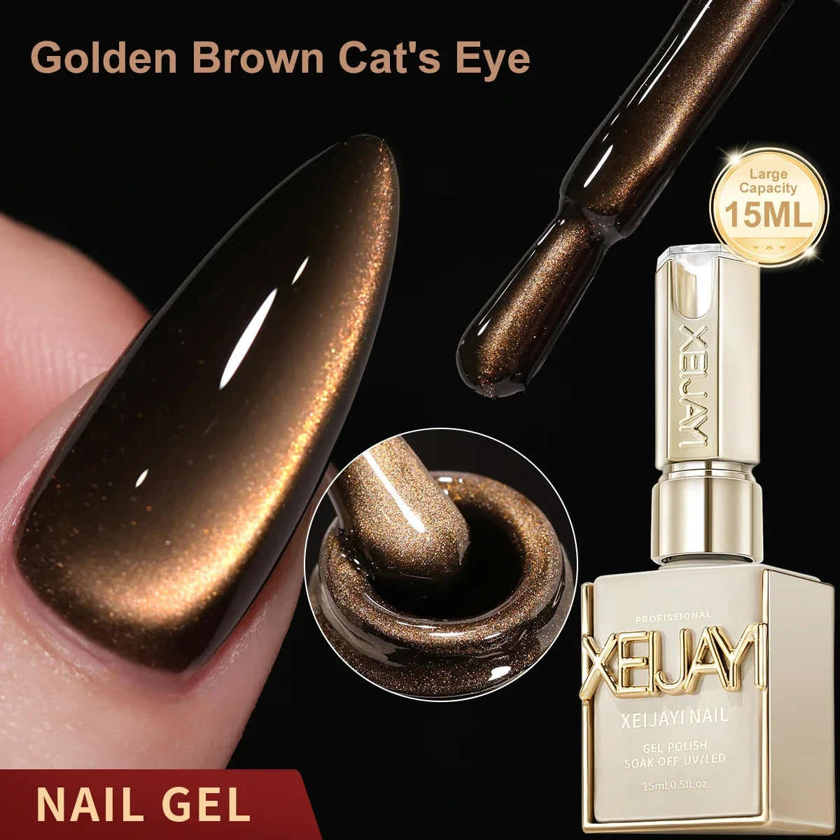 XEIJAYI 1pc 15ML Blue cat eye Nail Gel polish Semi Permanent Nail Art Soaking UV LED Nail Salon DIY Nail Salon Gel Tri Light Beauty