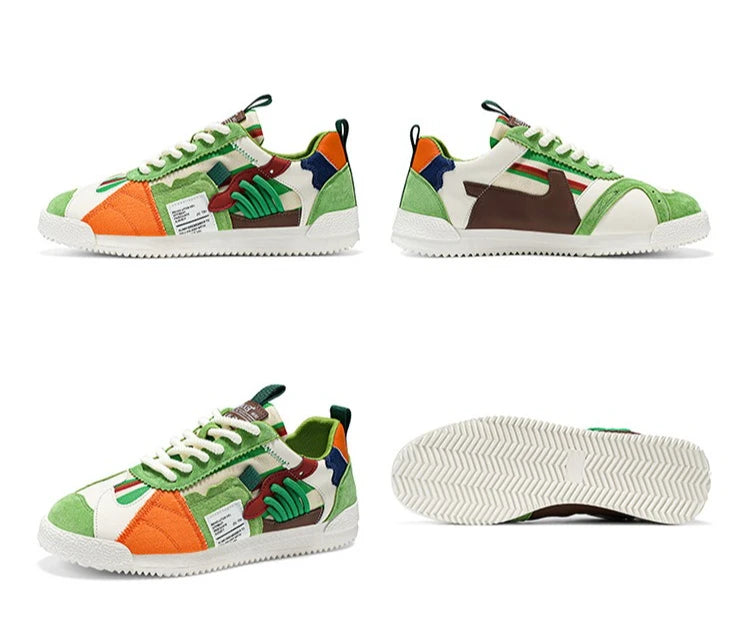 Large Size Men's White Sneakers Autumn Comfortable Non Slip Running Shoes Luxury Soft Sole Fashion Lace Up Outdoor Casual Shoes Pi-Mart