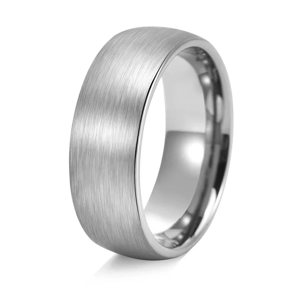 8mm Stainless Steel Men Rings Wholesale Black Groove Matte Wedding Engagement Party Gift Anniversary Rings For Women Jewelry Pi-Mart