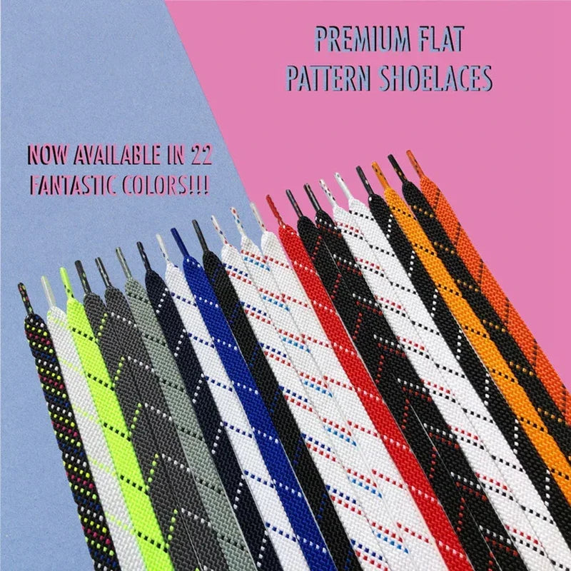Classic Shoelaces for Sneakers Flat Mixed-colors Shoe laces AF1/AJ Shoelace Elastic Laces Shoes 100/120/140CM Strings 1Pair Pi-Mart