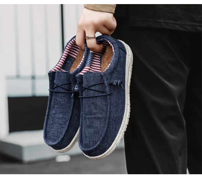 Men's Mesh Loafers Autumn Mens Vulcanized Shoes Breathable Lightweight Hiking Outdoor Sports Shoes Zapato Abierto Scarpa Aperta Pi-Mart