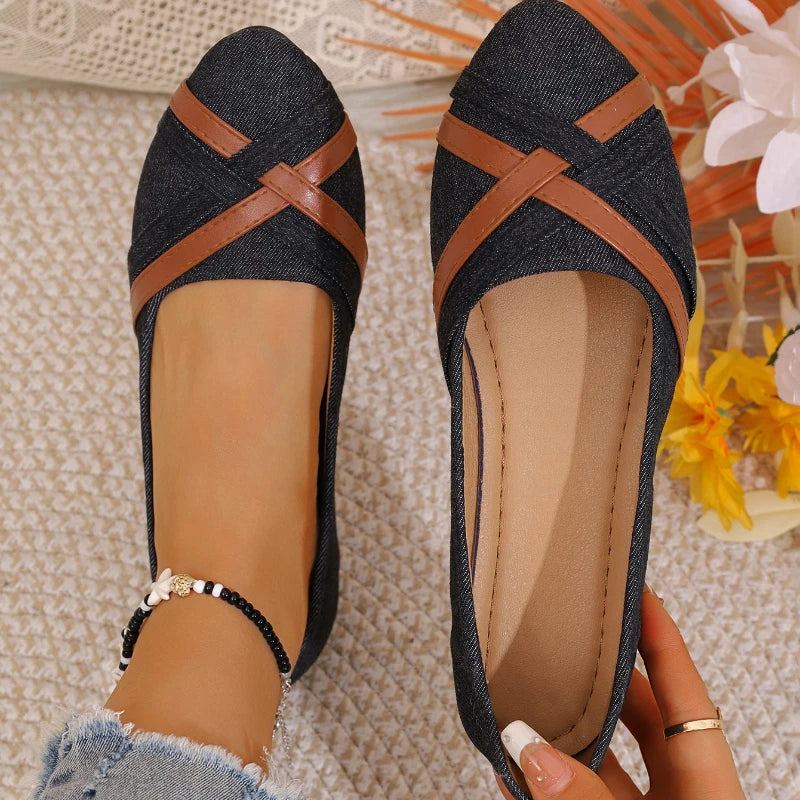 2025 Spring and Autumn New Fashionable Breathable Comfortable Flat Shoes Anti slip Large Women's Shoes Casual Shoes Pi-Mart