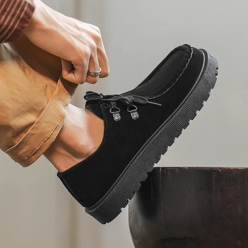 Men Thick Soled Sneakers Fashion Spring/Autumn Soft Board Shoes Personalized Trend Versatile Multi Functional Men Casual Shoes Pi-Mart