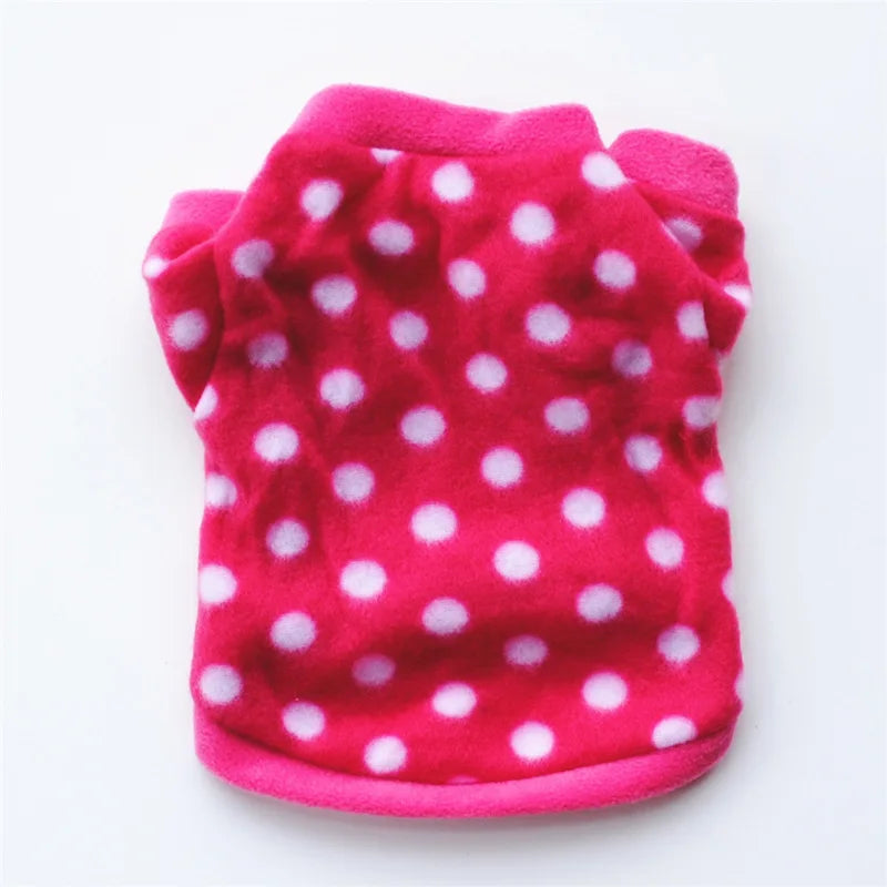 Chihuahua Clothes Cute Printed Small Dog Clothes French Bulldog Dogs Clothes Pets Warm Fleece Dog Winter Coat Puppy Dog Costume Pi-Mart