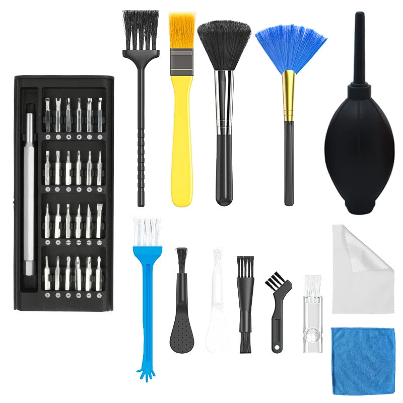 Computer Cleaning Set for PC/Laptop/Keyboard/Digital Camera Complete Electronics Maintenance Kit Air Duster Brushes Screwdriver Pi-Mart