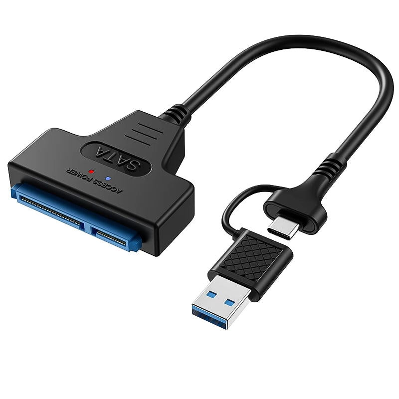 New USB 3.0 3.1 SATA to USB Cable USB 3.0 to SATA III Hard Disk Adapter Compatible With 2.5-inch Hard Drives SSD UASP Support Pi-Mart