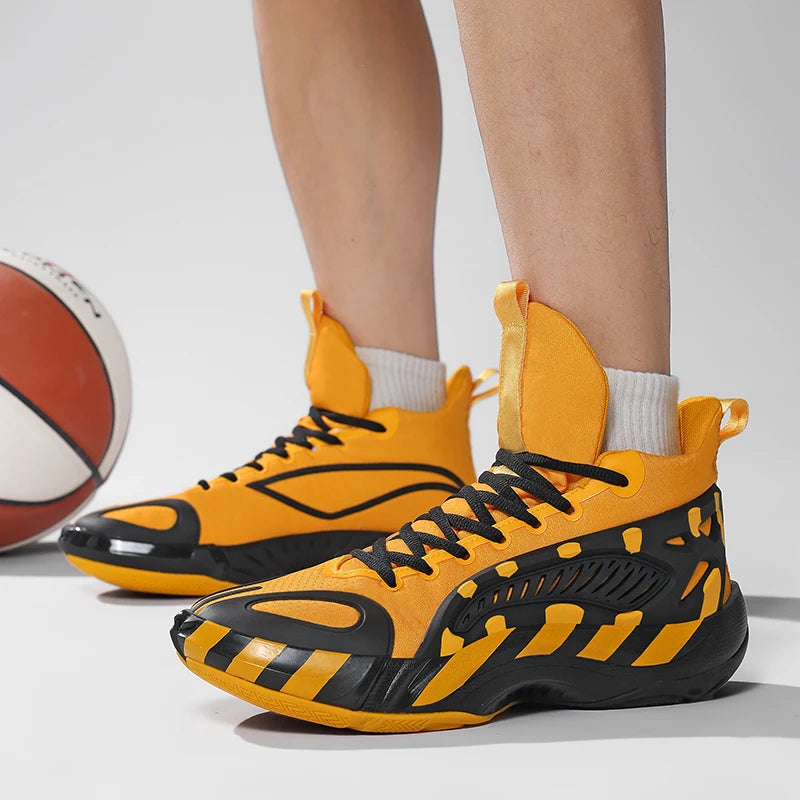 Men's Basketball Shoes Breathable Cushioning Non-Slip Wearable Runing Shoes Gym Training Athletic Basketball Sneakers for Men Pi-Mart