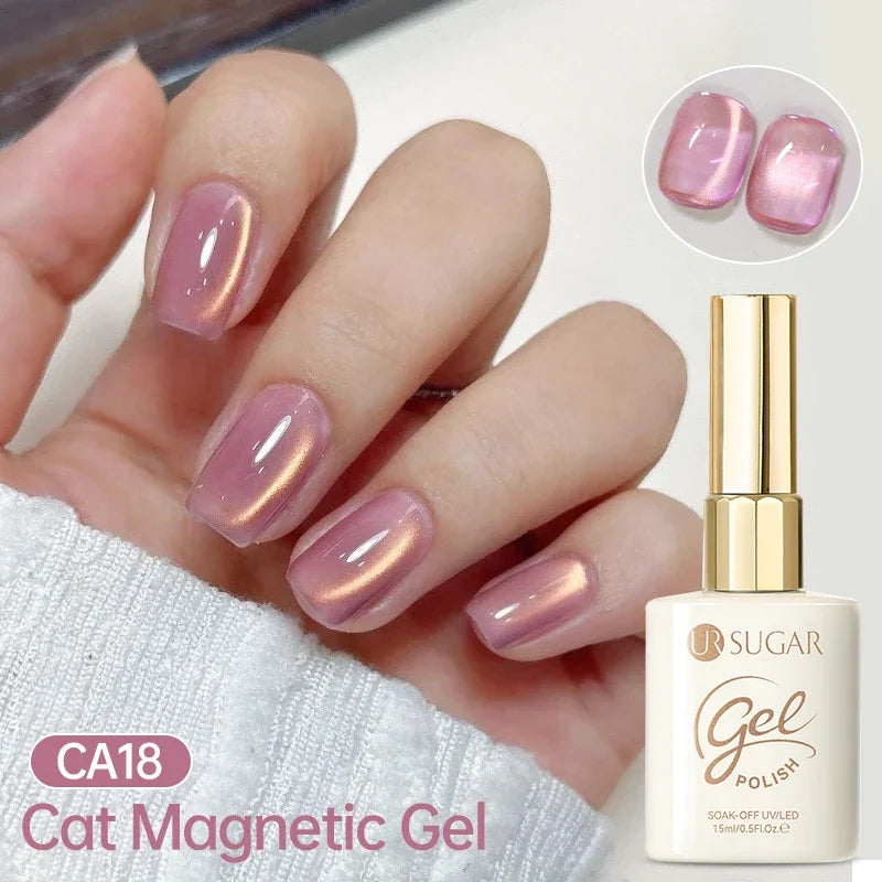 UR SUGAR 15ml Cat Magnetic Gel Nail Polish 30 Colors Semi Permanent Magnetic Gel UV/LED Soak Off Painting Vanrish Design Tri Light Beauty