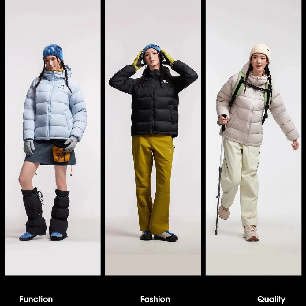 GOLDEN CAMEL Outdoor Down Jackets Unisex Women's Winter Coats High-loft Windproof Warm Duck Down Padding Puffer Jacket Camping LadyShow.Store