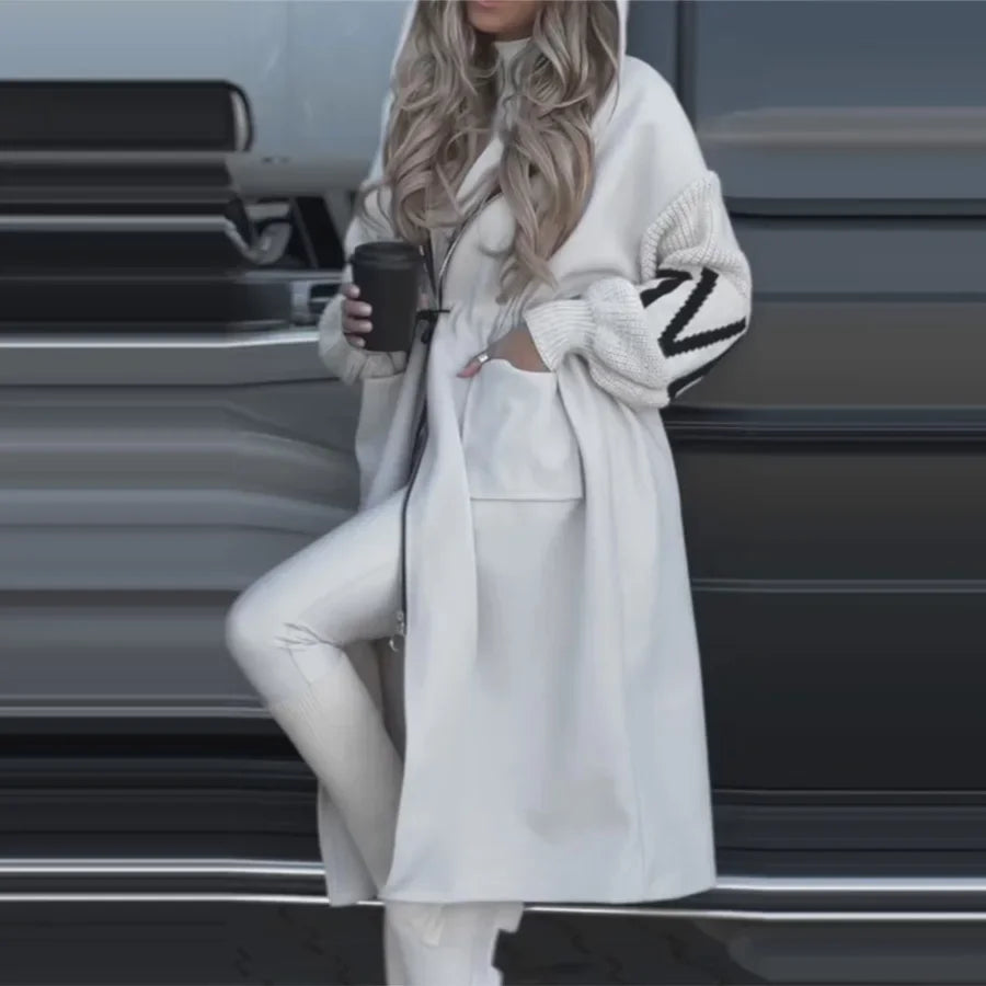 Spring Women Parka Jacket Coat Long White Hoodie Thick Warm Coats Female Spring New Elegant Casual Trendy Ladies Clothes Pi-Mart