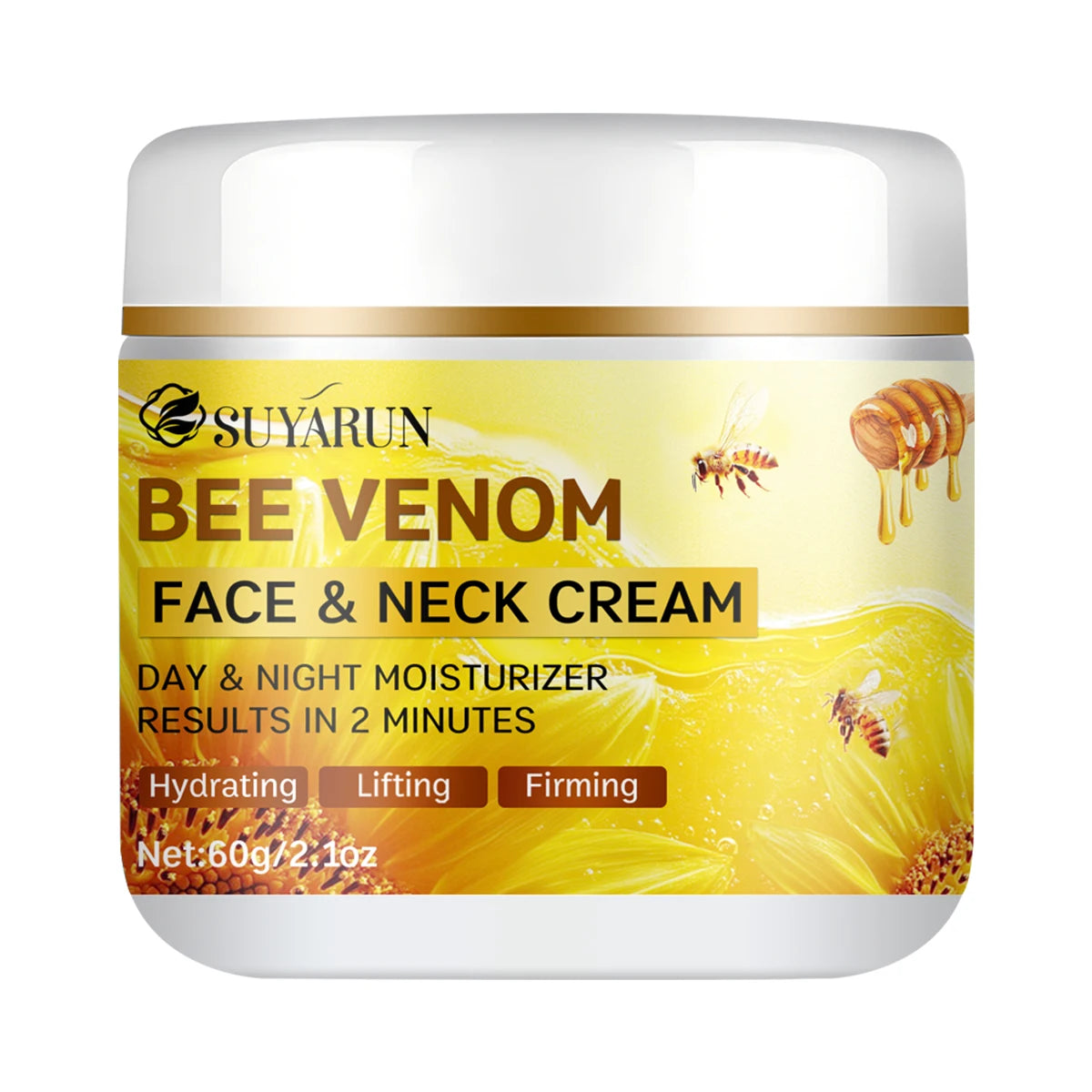 SUYARUN Bee Venom Collagen Anti-Aging Face YELLOW Cream | Firming Lifting Moisturizer | Wrinkle Reduction | 24H Hydration. Pi-Mart