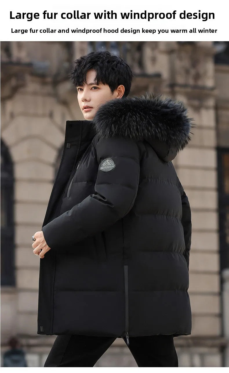 High Brand White Goose Down Jacket Coat Parka Men's Clothing Winter Padded Puffer Jackets Luxury Hooded Padding Outerwear HWY309 Pi-Mart