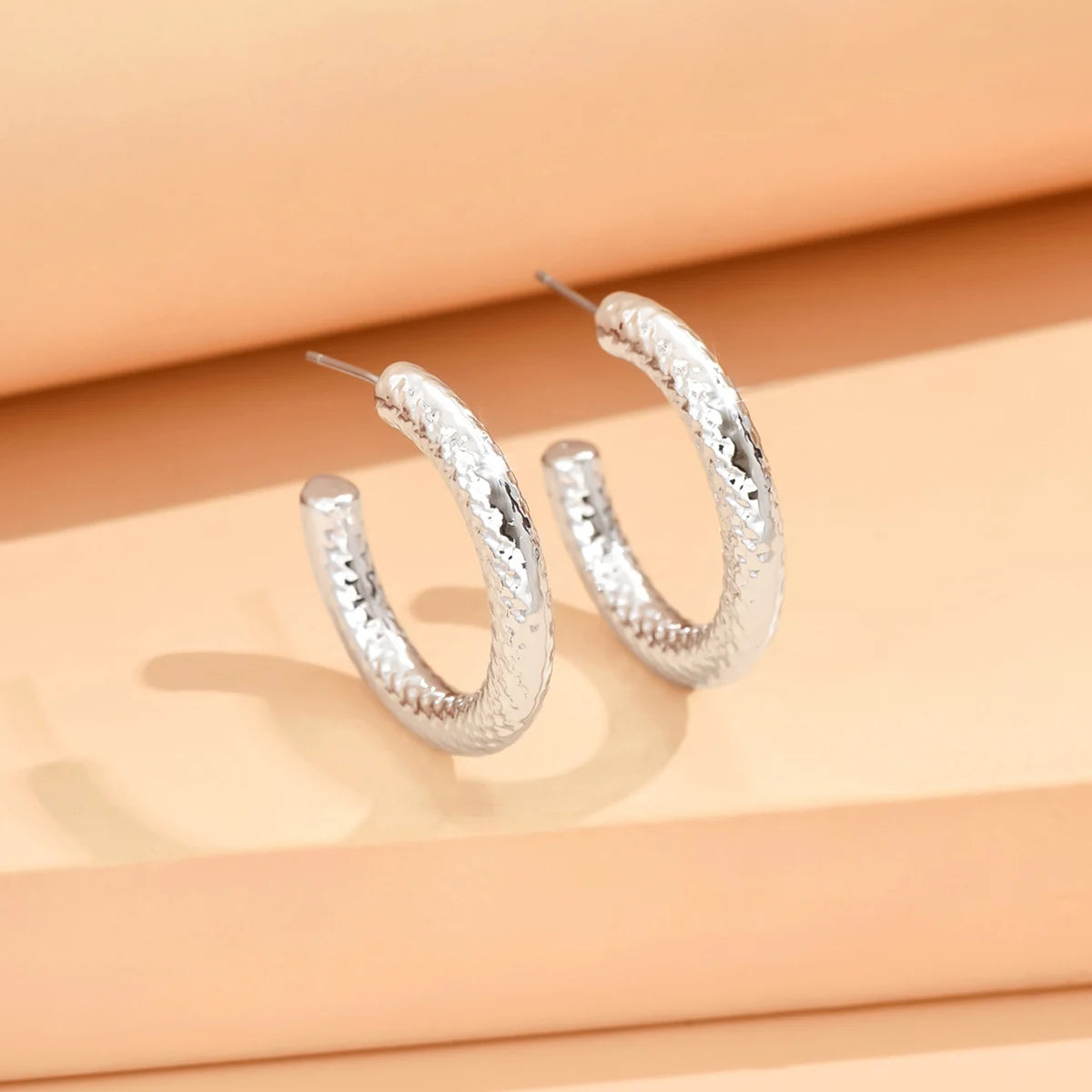 серьги Geometric Irregular Metallic Color Earrings for Women 2024 Minimalist Style Personality Earrings Trendy Jewelry Gift Pi-Mart