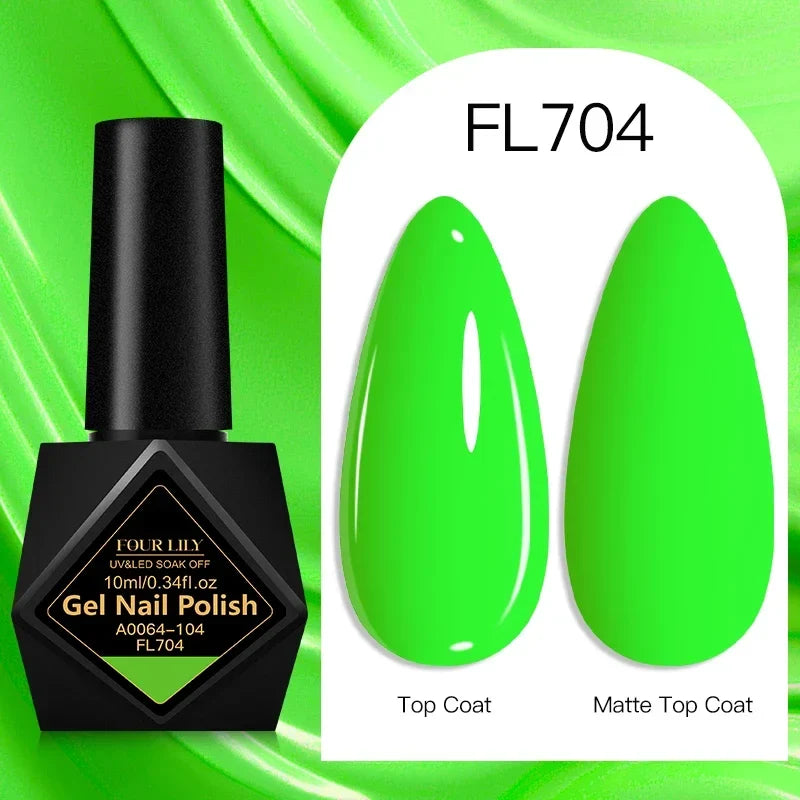 10ml Gel Nail Polish 162 Colors Nail Supplies Vernis Semi Permanent Nail Art Manicure Soak Off LED UV Gel Nail Varnishes Summer Tri Light Beauty