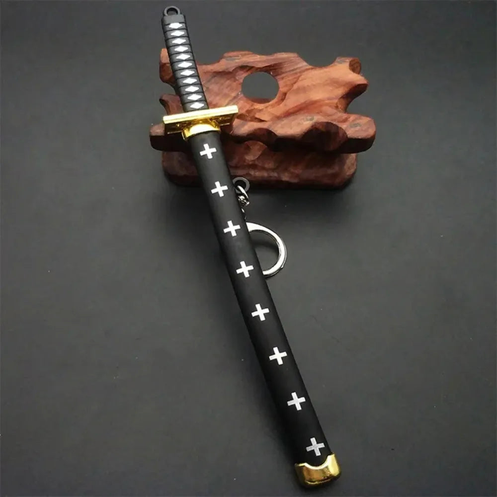 Mini Samurai Sword Keychain Anime Scabbard Key Ring Katana Buckle Key Chain for Men Women Cosplay Toy Jewelry Gift Pi-Mart