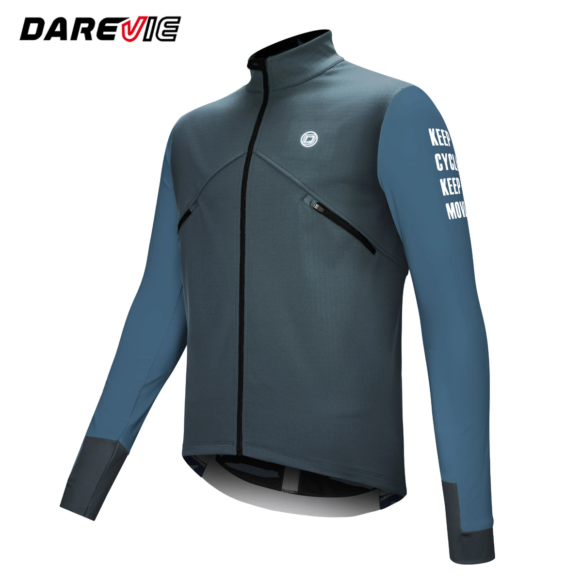 DAREVIE Cycling Men's Jacket Windproof Fleece Pro Cycling Jackets Long Sleeve Warm Soft Brushed Pro Breathable Bicycle Clothing Pi-Mart