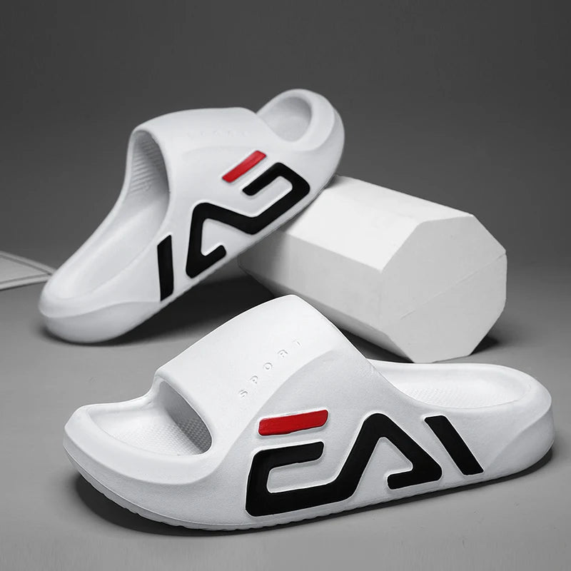 Extra-thick Sole Men Soft Air Cushion Casual Slippers EVA Sandals Fashion Flip Flops Outdoor Summer Seaside Beach Shoes Pi-Mart