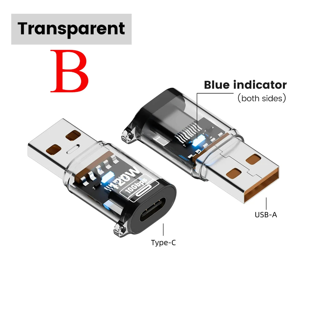 120W Fast Charging USB 3.2 To Type C Adapter OTG 10GB High Speed Data Audio Transfer for PC Tablet Xiaomi Huawei USB C Converter Pi-Mart