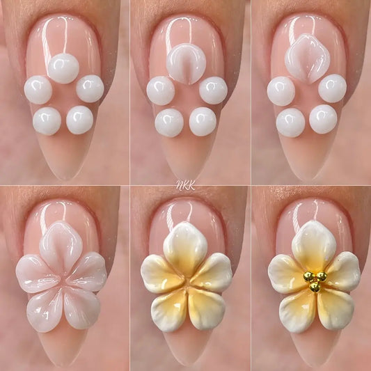 1 Jar White 3D Shaping Carving Non Stick Hand Extension Gel Nail Polish For Flower DIY Nail Art Extension Acrylic Nails Tools Tri Light Beauty