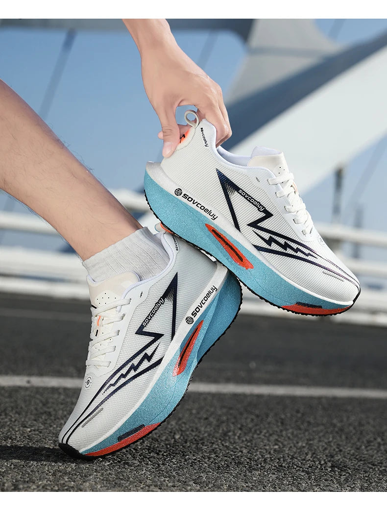 2026 Running Shoes Carbon Board Marathon Men Sports Breathable Lightweight Women's Comfy Athletic Antiskid Sneakers Casual New Pi-Mart
