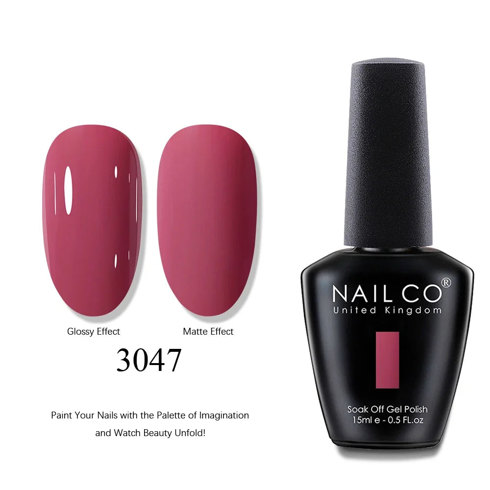 NAILCO 15ml Brown Nails Art Red Color Gel Nail Polish Semi-permanent UV Gel Polish Coffee Manicure Chocolate Hybrid Nail Varnish Tri Light Beauty