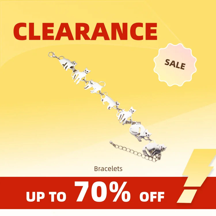 Clearance_Cat Pendant Charm Chain Link Bracelets For Women Cowgirl Cuff Bangles Fashion Jewelry Egyptian Bastet Pulseira Accesso Pi-Mart