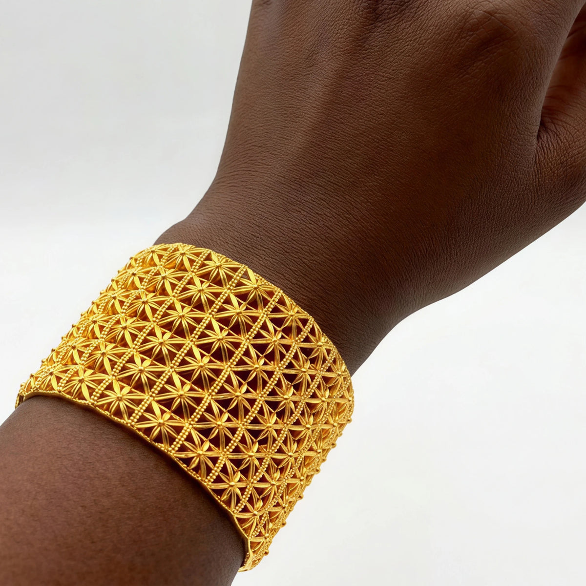 Indian Gold Color Tassel Bracelets Ring For Women Dubai African Hard Charm Bangles Wedding Arabic Hand Jewelry Party Gifts Pi-Mart