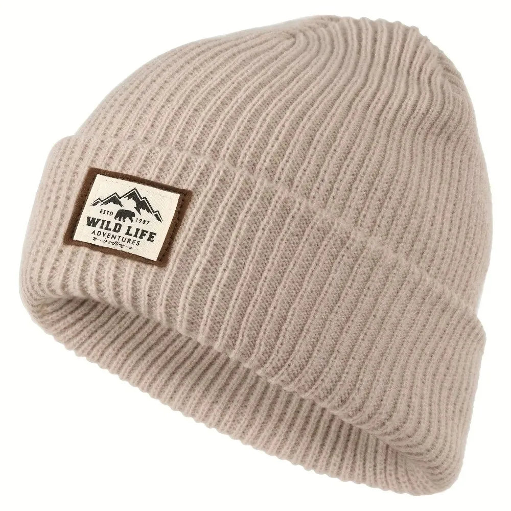 New Warm Outdoor Fleece Sports Hat Windproof Ear Protection Beanie Hats Knitted Thickened Winter Cap Men Women Pi-Mart