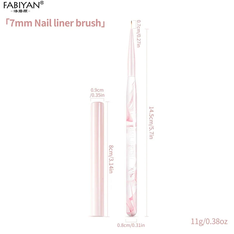 Nail Art Liner Brushes Elongated Lines Striping Drawing Painting Brushes For Manicure Beauty Salon Nails Products Manicure Tools Tri Light Beauty