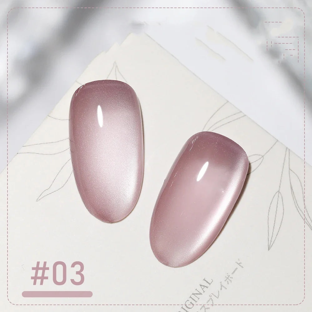5g/Bottle White Moonlight Nail Cat's Eye Gel Magnetic Satin Gel Polish 9-Colors Soak Off Glitter Phototherapy Manicure Varnish Tri Light Beauty