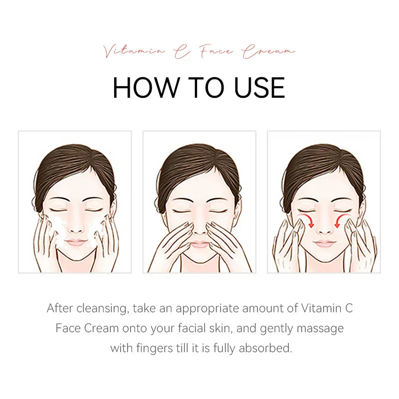 LAIKOU Vitamin C Face Cream Moisturizing Nourishing Japan Sakura Creams Uniform Skin Tone Beauty Facial Skin Care Product Tri Light Beauty
