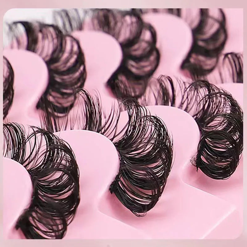 Faux mink eyelashes natural 3d mink lashes makeup volume false eyelashes in bulk cilio H13 E-08 Pi-Mart