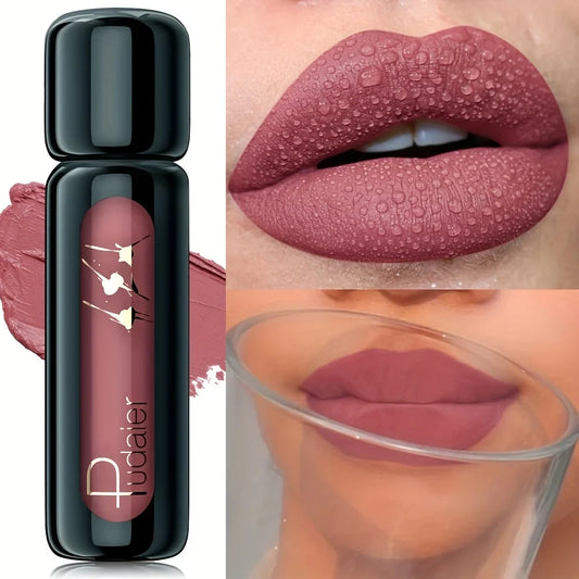 1pc Matte Velvet Lip Gloss, Highly Saturated Liquid Lip Mud, Non-Stick Long Lasting, All Skin Tones Compatible,Mother's Day Gift LadyShow.Store