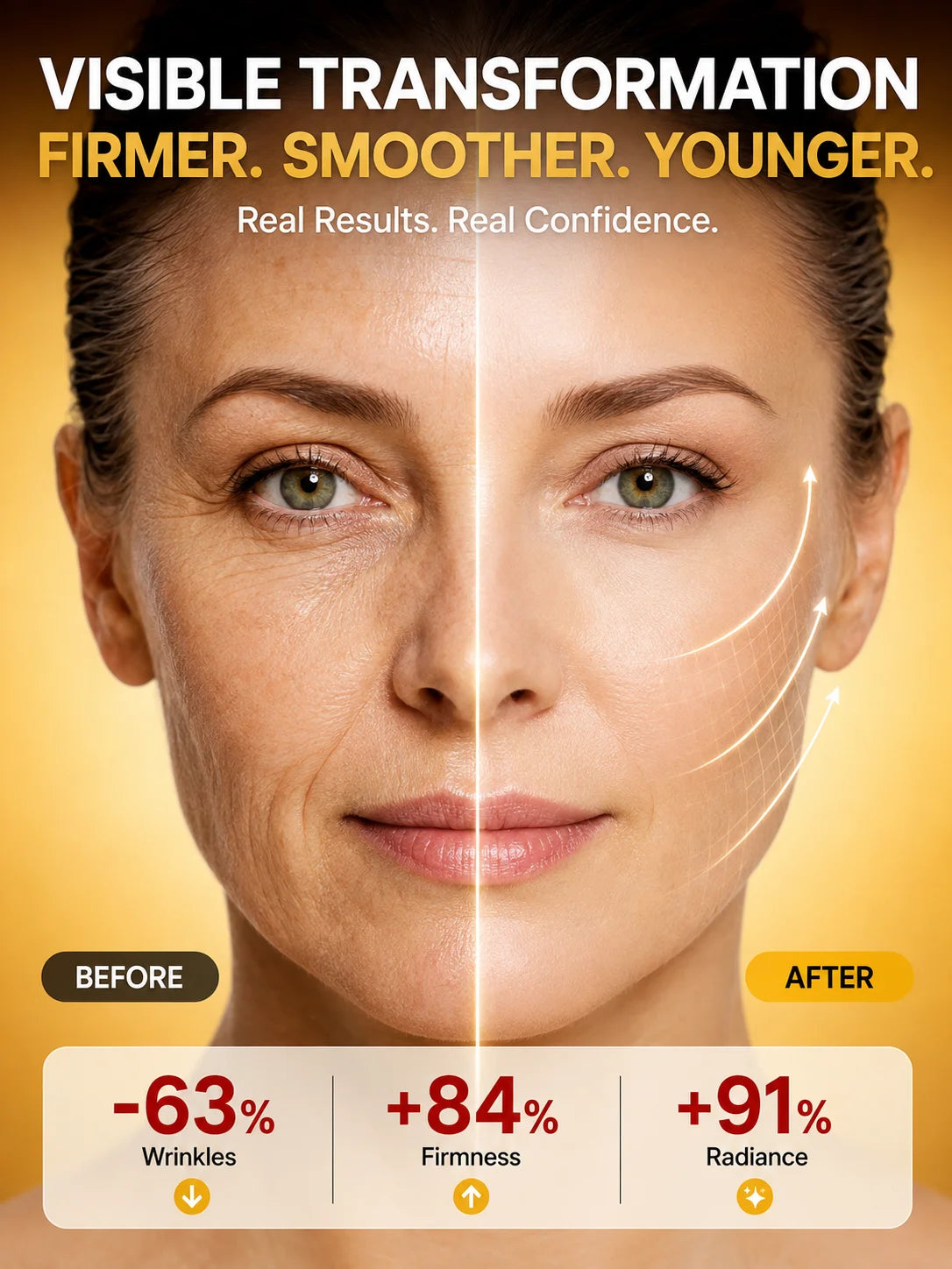Collagen Peptide Serum for Face Hydrating Skin Renewal Essence Smooth Looking Skin Beauty Treatment.Unisex Pi-Mart