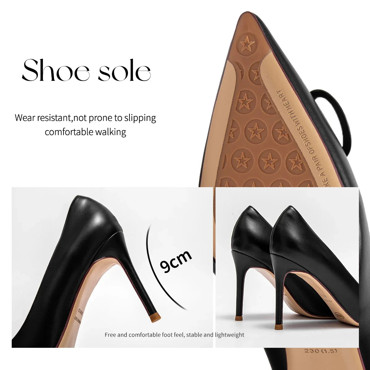 CHCH Women's High Heels New Pointed Metal Buckle Party Carnival Women's Shoes 9cm LadyShow.Store