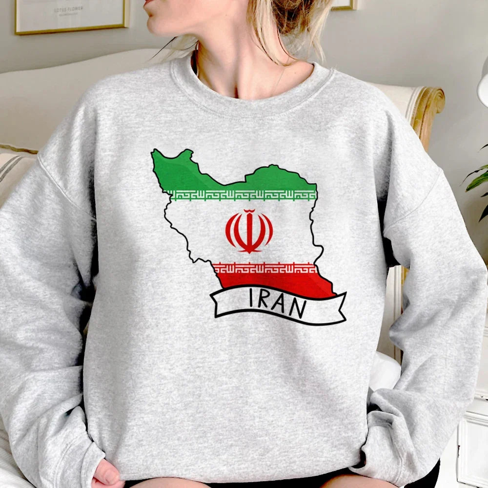 Iran hoodies women gothic 2023 Korean style aesthetic sweatshirts women vintage Pullover LadyShow.Store