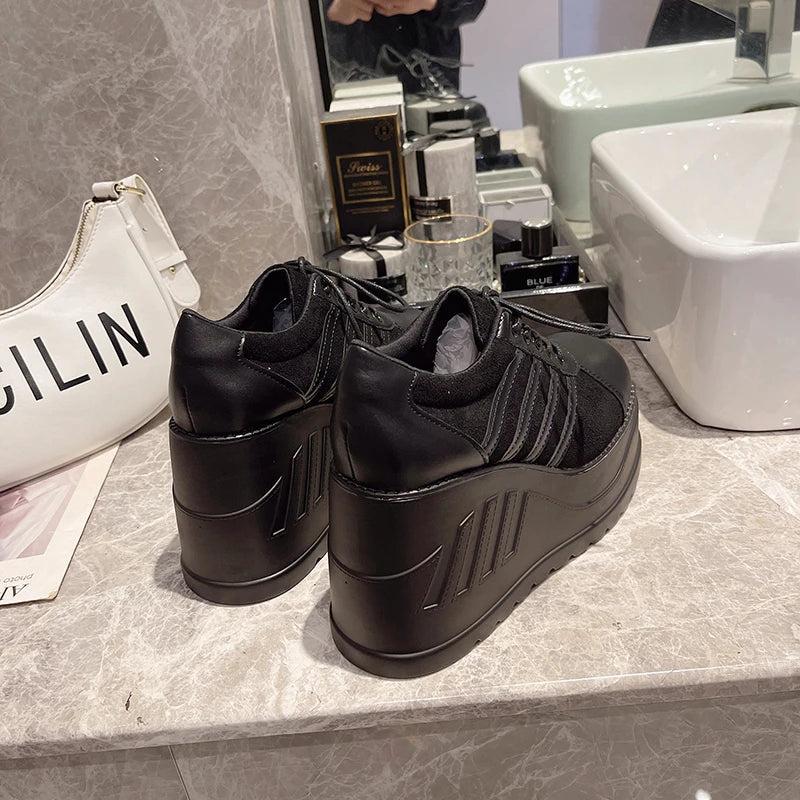 Big Size 35-43 Black Design Female Platform Fashion Cosplay Wedges High Heels Women's Pumps 2026 Street Sneaker Shoes Woman LadyShow.Store