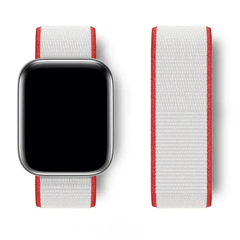 Nylon Sport loop Strap For Apple Watch Band 44mm 42/40mm 45mm  38/41mm pride Bracelet iwatch Ultra2 49mm Series 9 8 se 7 6 5 4 3 LadyShow.Store