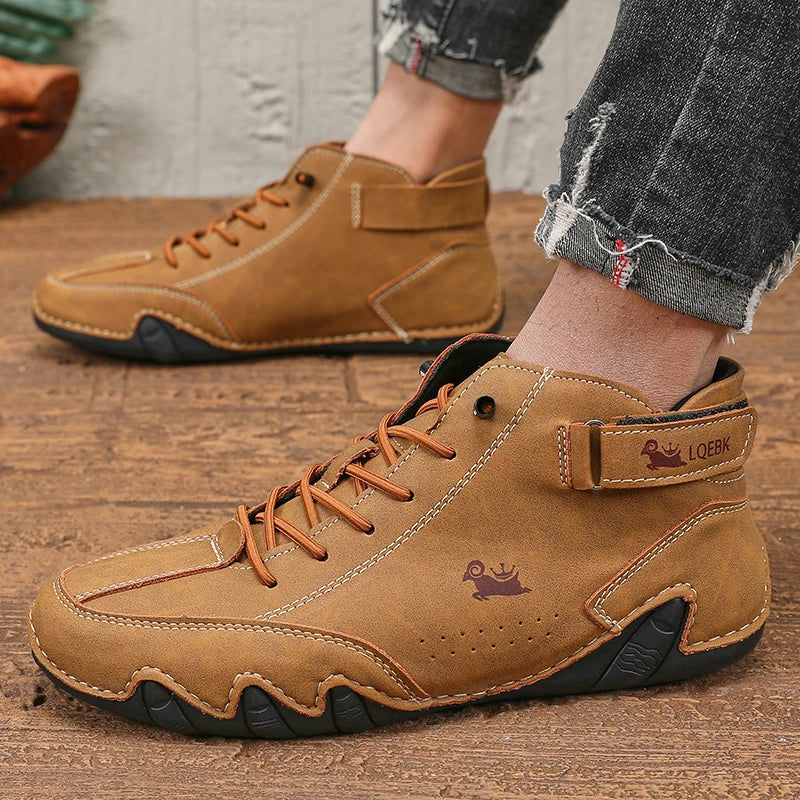 Mens Shoes Original Sneakers Shoes Men's High Top Ankle Boots Breathable and Comfortable Soft Sole Luxury Fashion Men's Shoes Pi-Mart