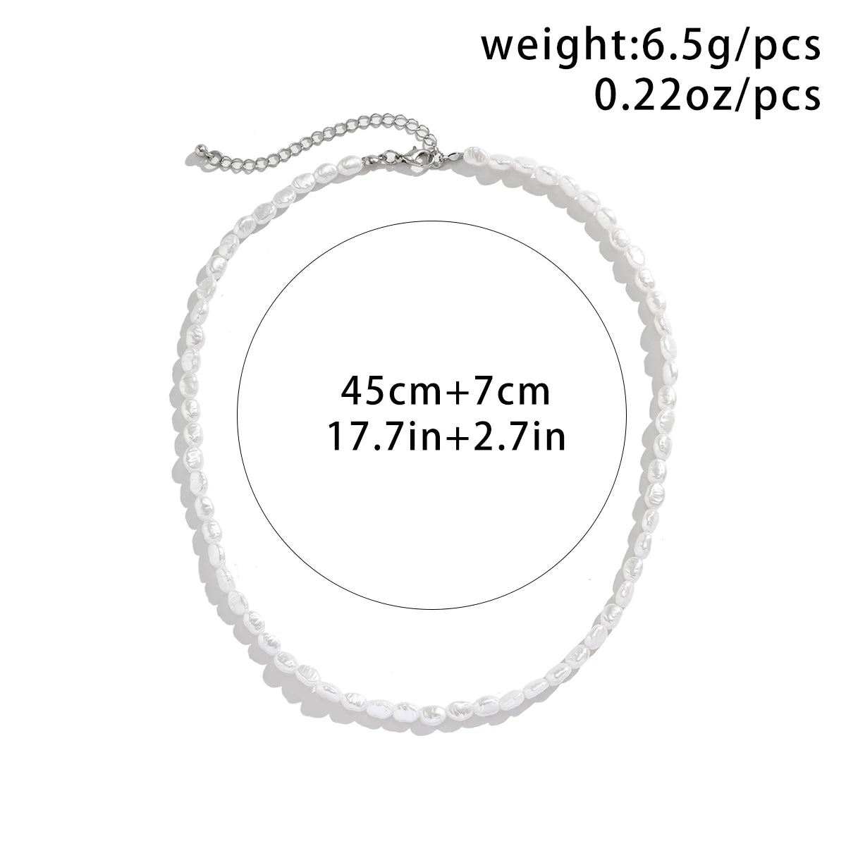 New Fashion Simple Faux Pearl Choker Necklace for Women Vintage Elegant Beaded Temperament Necklace Wedding Party Jewelry Gifts Pi-Mart