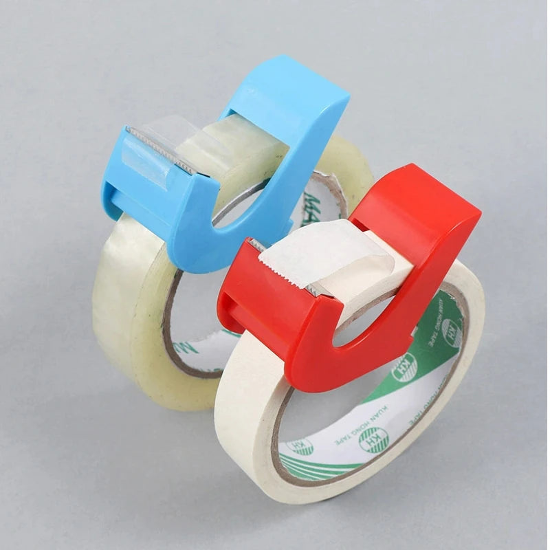 Mini Handheld Tape Dispenser With Cutter Portable Small Tape Holder For Desk Office School Home Desktop Stationery Cutting Tool Pi-Mart