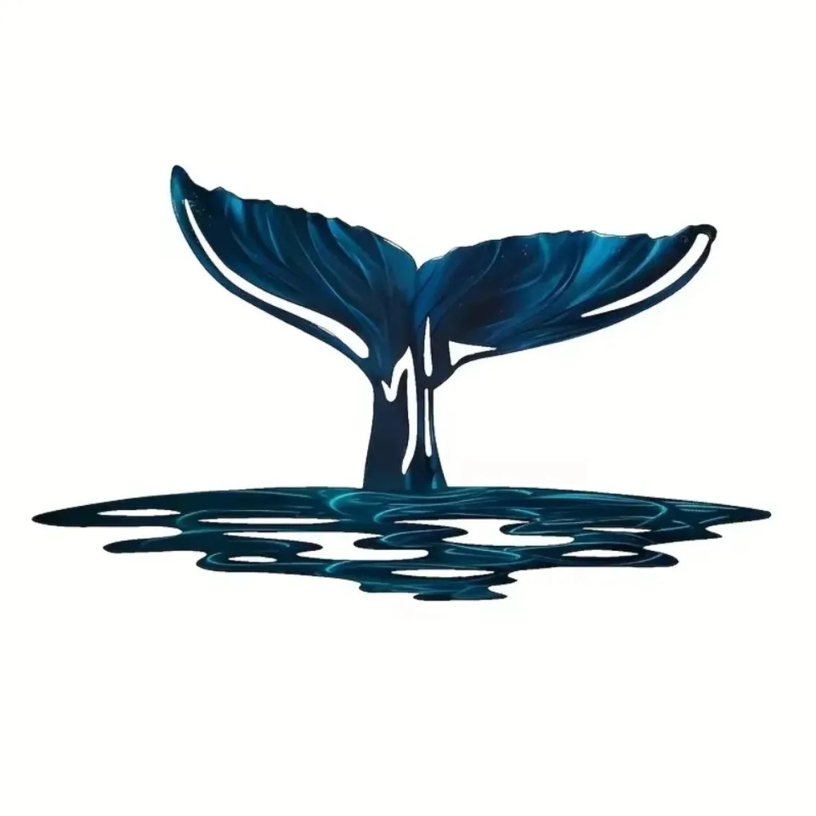 Elegant Whale Tail Metal Wall Art - Unique Ocean Series Home Decor Pendant LadyShow.Store