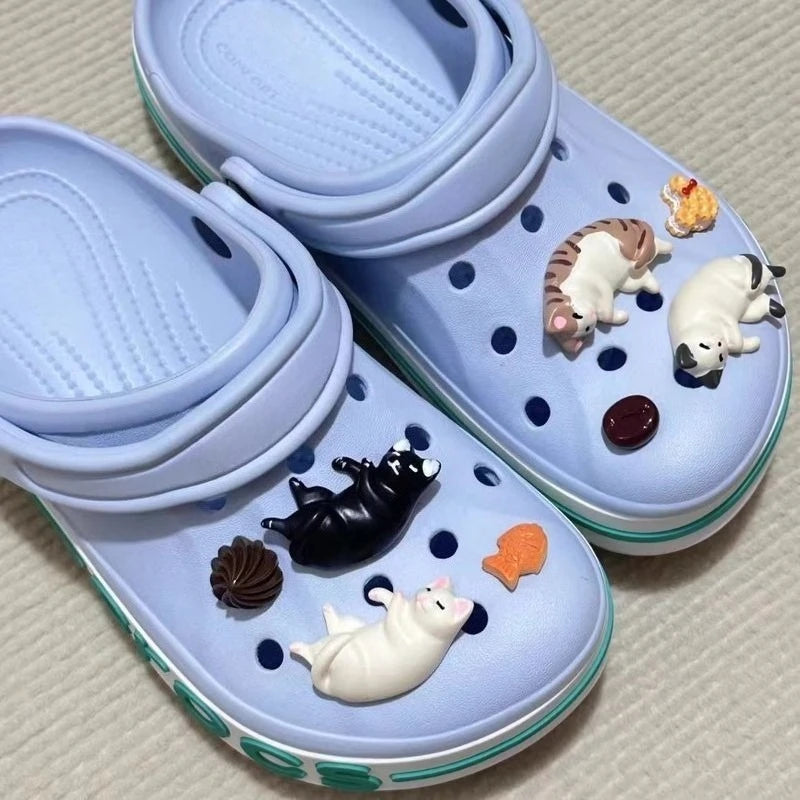 8Pcs Summer Fashion Shoe Charms for Sandals Clogs Set DIY Accessories Cute Cartoon Animals Shoes Buckle Decorations Gifts Pi-Mart