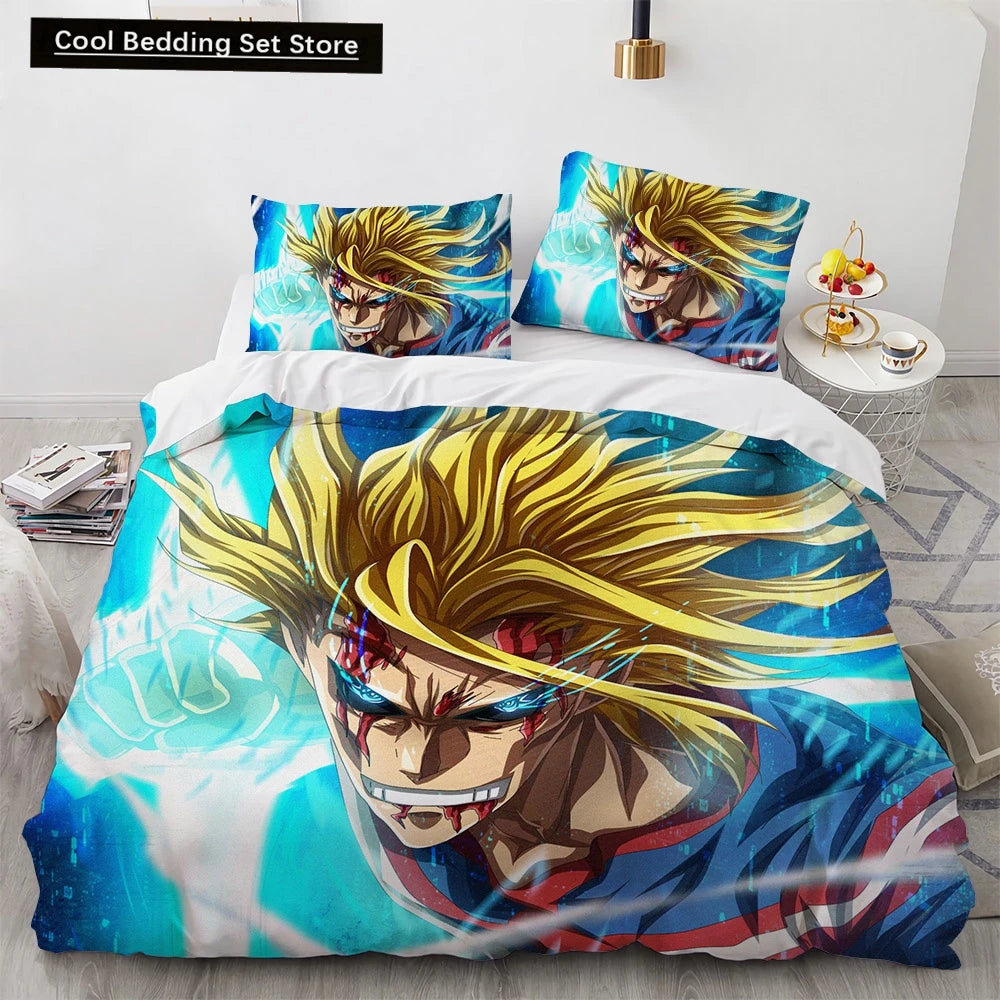 New Anime My Hero Academy Bedding Set Anime Characters Duvet Cover 3D Cartoon Polyester Quilt Cover Queen King Size Kids Boys Pi-Mart