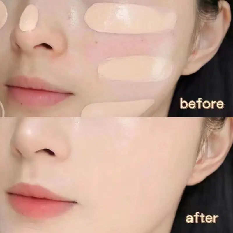 Liquid foundation naturally covers flaws without sticking powder, plain face cream, transparent foundation, conceals blemishes LadyShow.Store