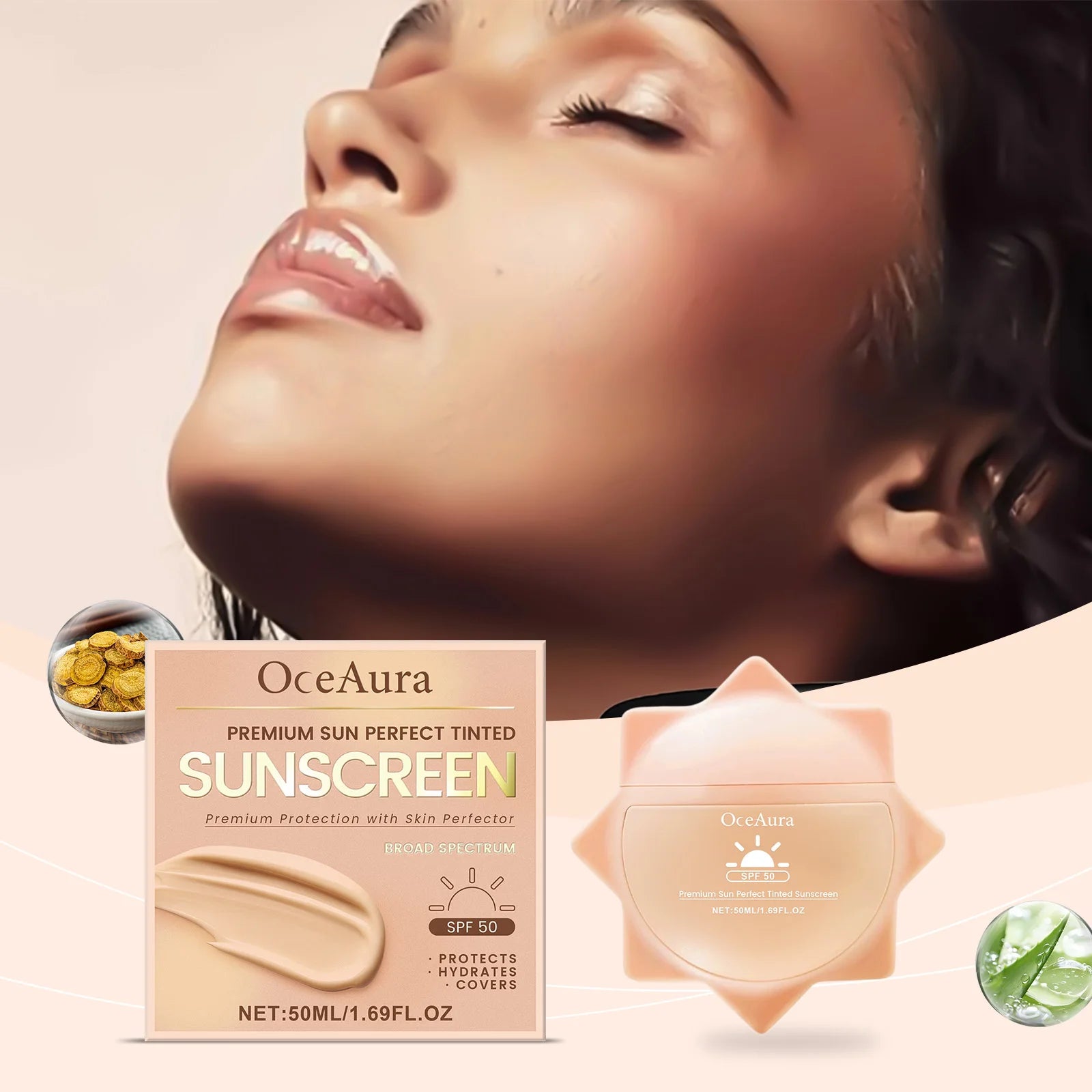 Sunscreen For Face Whole Body SPF 50+ UV Resistant Skin Protection Anti Sunburn Oil Control Moisturizing Sun Isolation Cream Pi-Mart