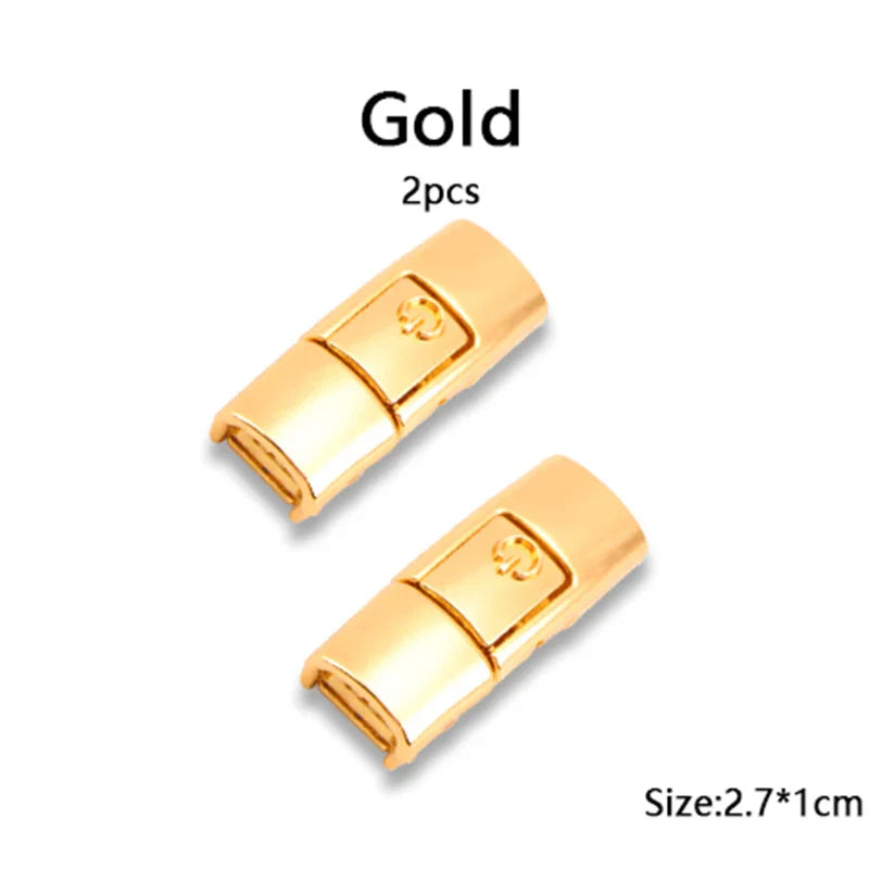 New Colorful Shoelaces Press buckle Metal Shoelace Clip Press Lock Kids Adult Shoes Accessories AF1 Sneaker Kits Metal Laces Tip LadyShow.Store