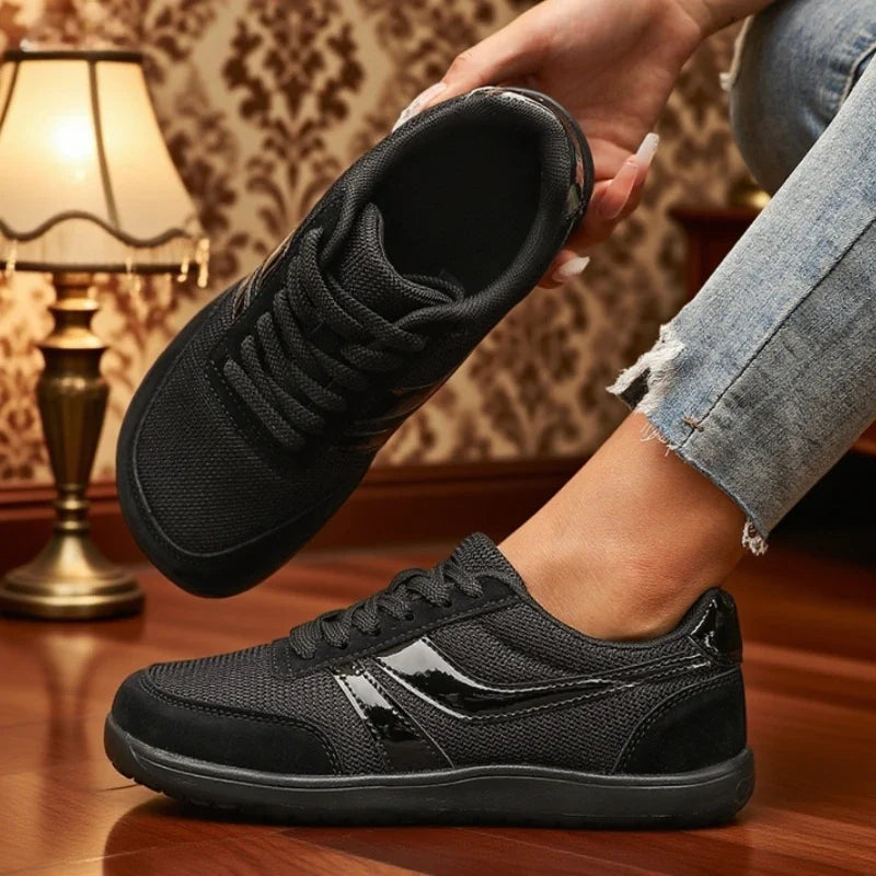 Women's Sneakers Barefoot Casual Wide Last Fashionable Canvas Flat Board Shoe 2025 New Wide Toe Breathable Mesh Running Shoes LadyShow.Store
