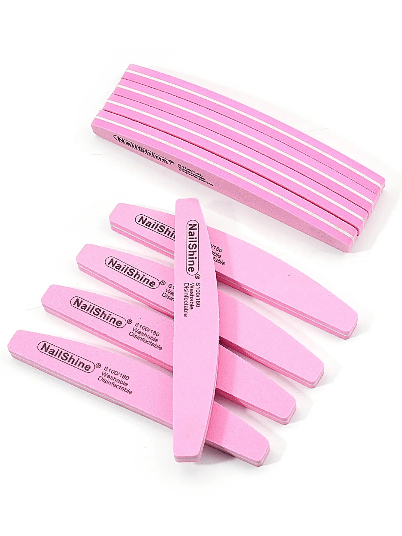 2/5/10PCS Professional Double-sided Nail File Block Colorful Sponge Nail Polish Buffing Sanding Buffer Strip Polishing Pedicure Tri Light Beauty