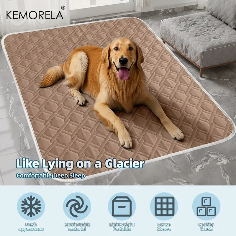 KEMORELA Dog Cat Summer Cooling Pad Mat Washable Puppy Big Dog Ice Gel Bed Mattress Cool Mascotas Cushion Blanket Pet supplies Pi-Mart